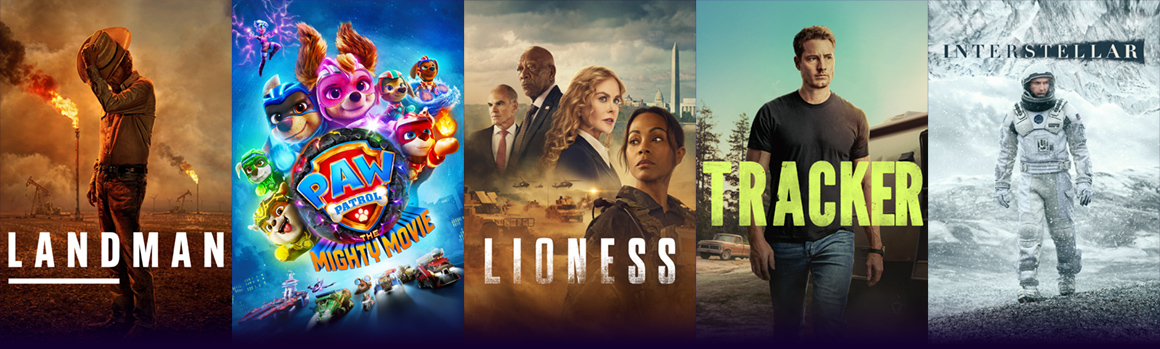 An image of Movie and Show selections from Paramount+ on The Roku Channel