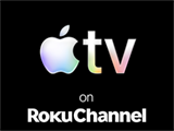 A logo of Apple TV on The Roku Channel