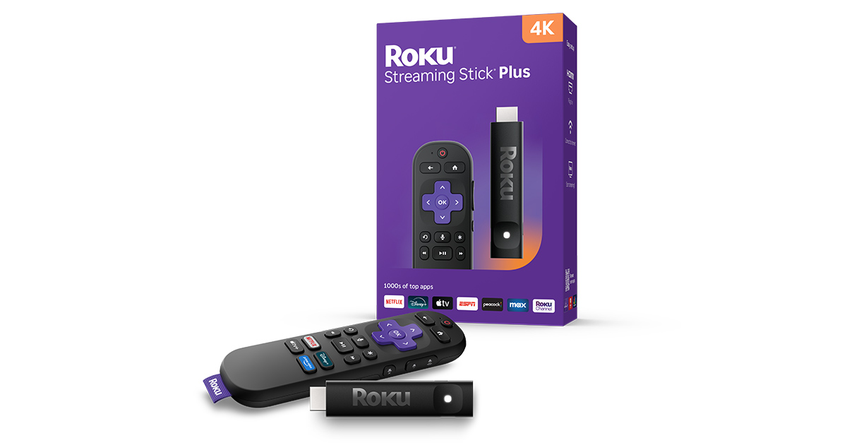 Roku® Streaming Stick® Plus | Portable HDR & 4K Streaming Device | Roku